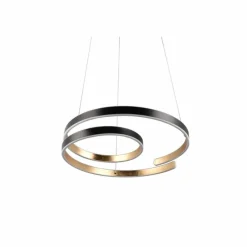 Lampes Dorées-Luminaires Trio Suspension Trio Marnie LED Or, Noir, 1 lumière