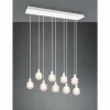 Luminaires Trio Suspension Trio Mela Blanc, 9 lumières