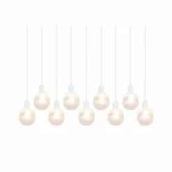 Luminaires Trio Suspension Trio Mela Blanc, 9 lumières