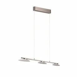 Luminaires Trio Suspension Trio Merton LED Nickel mat, 3 lumières* Éclairage Led