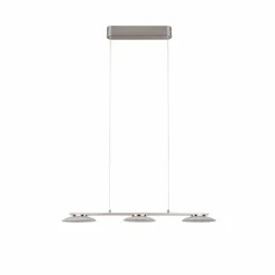 Luminaires Trio Suspension Trio Merton LED Nickel mat, 3 lumières* Éclairage Led