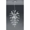 Luminaires Rustiques-Luminaires Trio Suspension Trio MINSK Chrome, Aspect cristal, 7 lumières