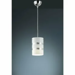 Luminaires Rustiques-Luminaires Trio Suspension Trio NIKOSIA Chrome, 1 lumière
