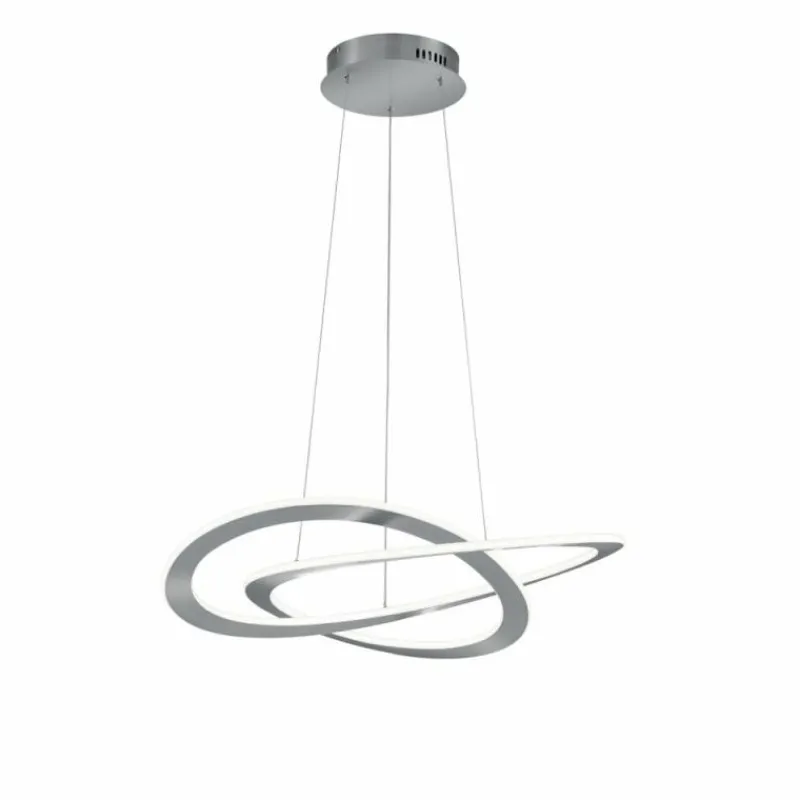 Luminaires Trio Suspension Trio OAKLAND LED Nickel mat, 1 lumière* Éclairage Led