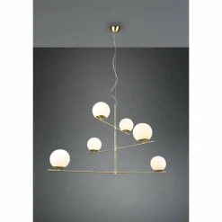 Luminaires Trio Suspension Trio Pure Laiton, 6 lumières