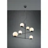 Luminaires Trio Suspension Trio Pure Noir, 6 lumières