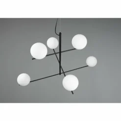 Luminaires Trio Suspension Trio Pure Noir, 6 lumières