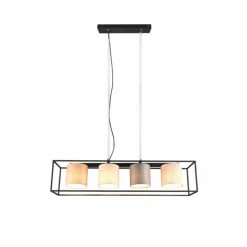 Luminaires Trio Suspension Trio Ross Noir, 4 lumières* Suspensions