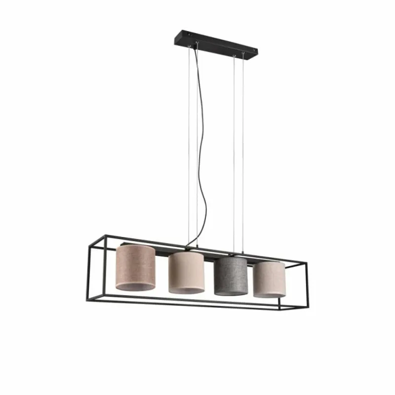 Luminaires Trio Suspension Trio Ross Noir, 4 lumières* Suspensions