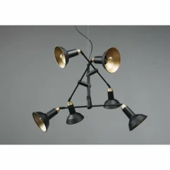 Luminaires Trio Suspension Trio Roxie Laiton, Noir, 6 lumières* Suspensions