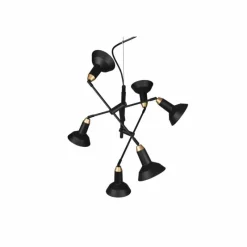 Luminaires Trio Suspension Trio Roxie Laiton, Noir, 6 lumières* Suspensions