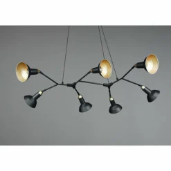 Luminaires Trio Suspension Trio Roxie Laiton, Noir, 7 lumières* Suspensions