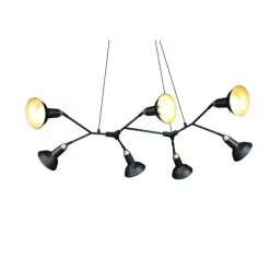 Luminaires Trio Suspension Trio Roxie Laiton, Noir, 7 lumières* Suspensions
