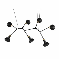 Luminaires Trio Suspension Trio Roxie Laiton, Noir, 7 lumières* Suspensions