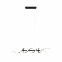 Luminaires Trio Suspension Trio Sequence LED Aluminium, Noir, 1 lumière* Éclairage Led