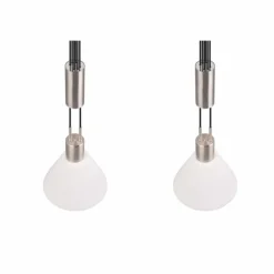 Luminaires Trio Suspension Trio STANLEY Nickel mat, 2 lumières