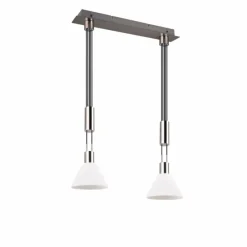 Luminaires Trio Suspension Trio STANLEY Nickel mat, 2 lumières