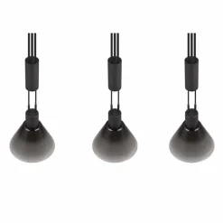 Suspension Verre Fumé-Luminaires Trio Suspension Trio STANLEY Noir, 3 lumières