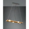 Lampes Vintages & Rétros-Luminaires Trio Suspension Trio Tailor Brun foncé, Écru, Nickel mat, 4 lumières