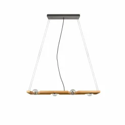Lampes Vintages & Rétros-Luminaires Trio Suspension Trio Tailor Brun foncé, Écru, Nickel mat, 4 lumières