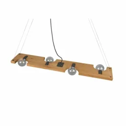 Lampes Vintages & Rétros-Luminaires Trio Suspension Trio Tailor Brun foncé, Écru, Nickel mat, 4 lumières