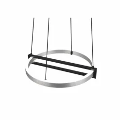 Luminaires Trio Suspension Trio Thompson LED Aluminium brossé, 1 lumière, Télécommandes, Changeur de couleurs