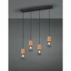 Lampes Vintages & Rétros-Luminaires Trio Suspension Trio Tosh LED Noir, 4 lumières