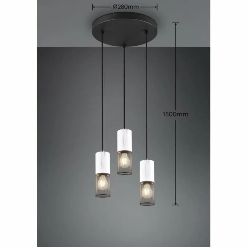 Luminaires Trio Suspension Trio TOSH Noir, 3 lumières* Suspensions