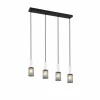 Luminaires Trio Suspension Trio TOSH Noir, 4 lumières* Suspensions