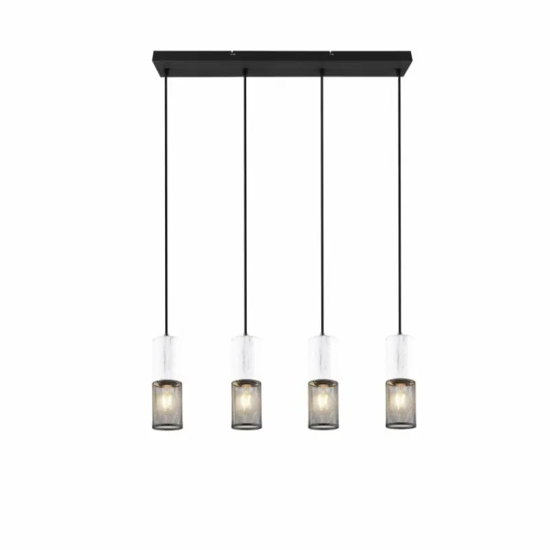 Luminaires Trio Suspension Trio TOSH Noir, 4 lumières* Suspensions