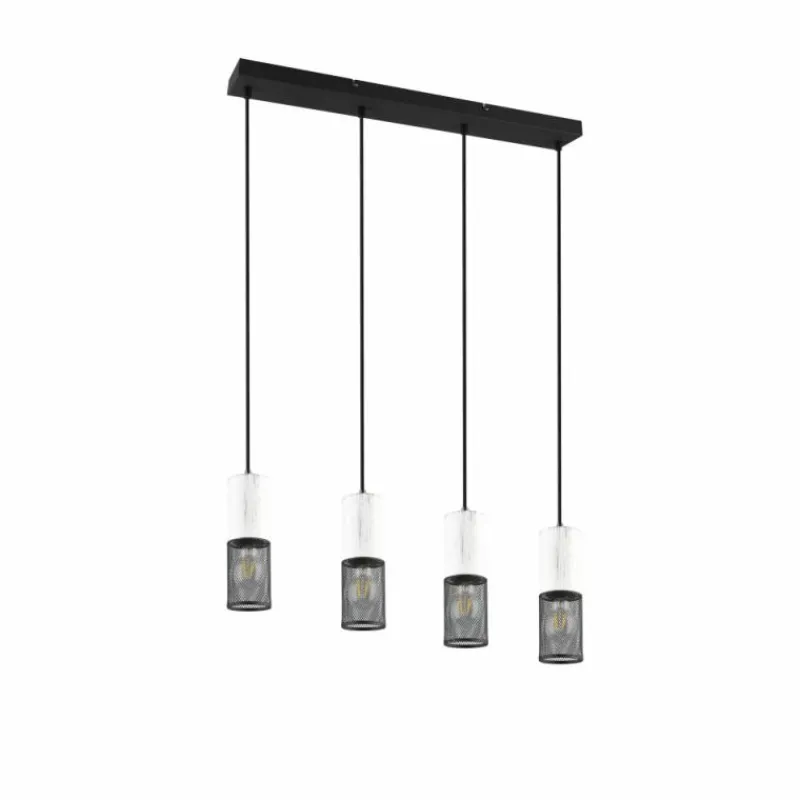Luminaires Trio Suspension Trio TOSH Noir, 4 lumières* Suspensions