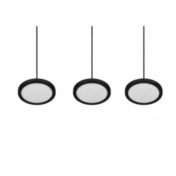 Luminaires Trio Suspension Trio Tray LED Noir, 3 lumières* Éclairage Led