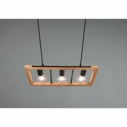 Lampes Vintages & Rétros-Luminaires Trio Suspension Trio-Leuchten Agra Noir, 3 lumières