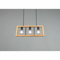 Lampes Vintages & Rétros-Luminaires Trio Suspension Trio-Leuchten Agra Noir, 3 lumières