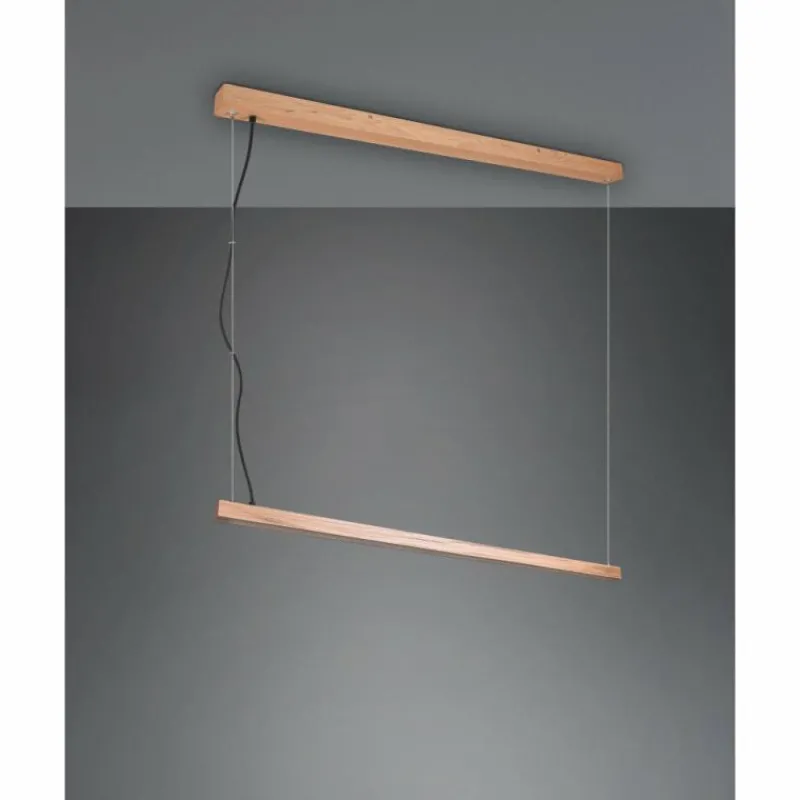 Lampes En Bois-Luminaires Trio Suspension Trio-Leuchten Bellari LED Brun, 1 lumière