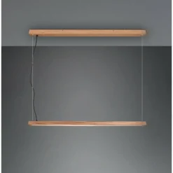 Lampes En Bois-Luminaires Trio Suspension Trio-Leuchten Bellari LED Brun, 1 lumière