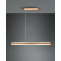 Lampes En Bois-Luminaires Trio Suspension Trio-Leuchten Deacon LED Brun, 1 lumière
