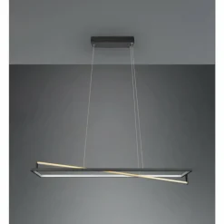 Luminaires Trio Suspension Trio-Leuchten Edge LED Noir, 1 lumière* Éclairage Led