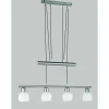 Luminaires Trio Suspension Trio-Leuchten Freddy LED Nickel mat, 4 lumières