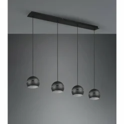 Luminaires Trio Suspension Trio-Leuchten Fletcher Noir, 4 lumières* Suspensions
