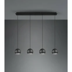 Luminaires Trio Suspension Trio-Leuchten Fletcher Noir, 4 lumières* Suspensions