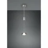 Luminaires Trio Suspension Trio-Leuchten Franklin LED Nickel mat, 1 lumière* Éclairage Led