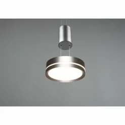 Luminaires Trio Suspension Trio-Leuchten Franklin LED Nickel mat, 1 lumière* Éclairage Led