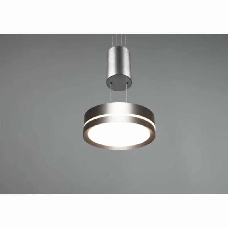 Luminaires Trio Suspension Trio-Leuchten Franklin LED Nickel mat, 1 lumière* Éclairage Led