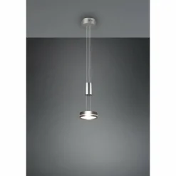 Luminaires Trio Suspension Trio-Leuchten Franklin LED Nickel mat, 1 lumière* Éclairage Led