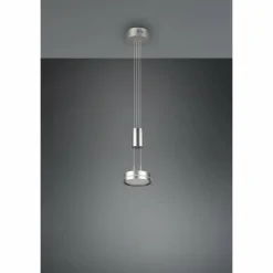Luminaires Trio Suspension Trio-Leuchten Franklin LED Nickel mat, 1 lumière* Éclairage Led