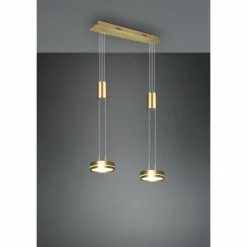 Luminaires Trio Suspension Trio-Leuchten Franklin LED Laiton, 2 lumières* Éclairage Led