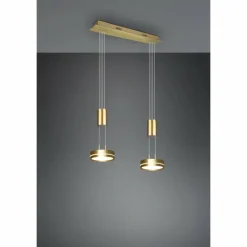 Luminaires Trio Suspension Trio-Leuchten Franklin LED Laiton, 2 lumières* Éclairage Led