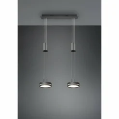 Luminaires Trio Suspension Trio-Leuchten Franklin LED Anthracite, 2 lumières* Éclairage Led