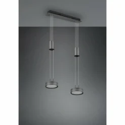 Luminaires Trio Suspension Trio-Leuchten Franklin LED Anthracite, 2 lumières* Éclairage Led